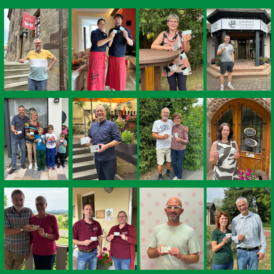 Gastgeber mit Karten